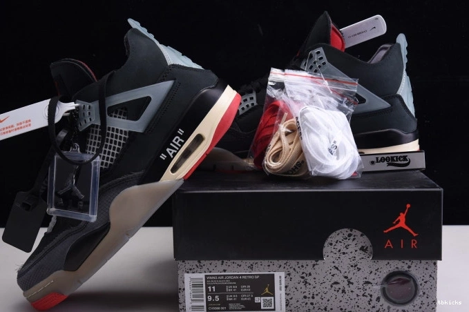 Rep TBK Off Retro 4 CV9388-001 Air Bred White Jordan x 0711